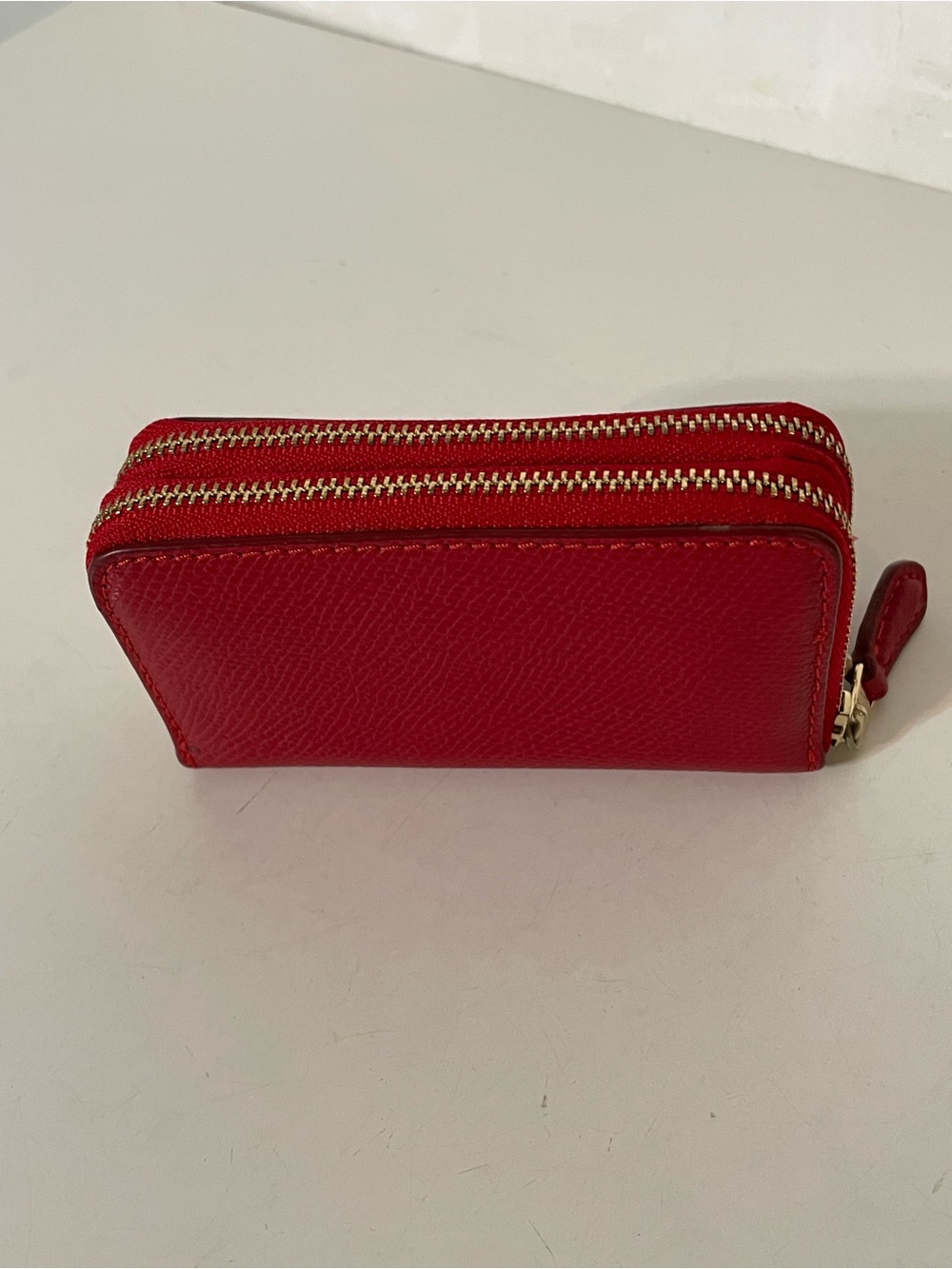 Coach Small Two Zip Wallet in Red - Picture 4 of 9